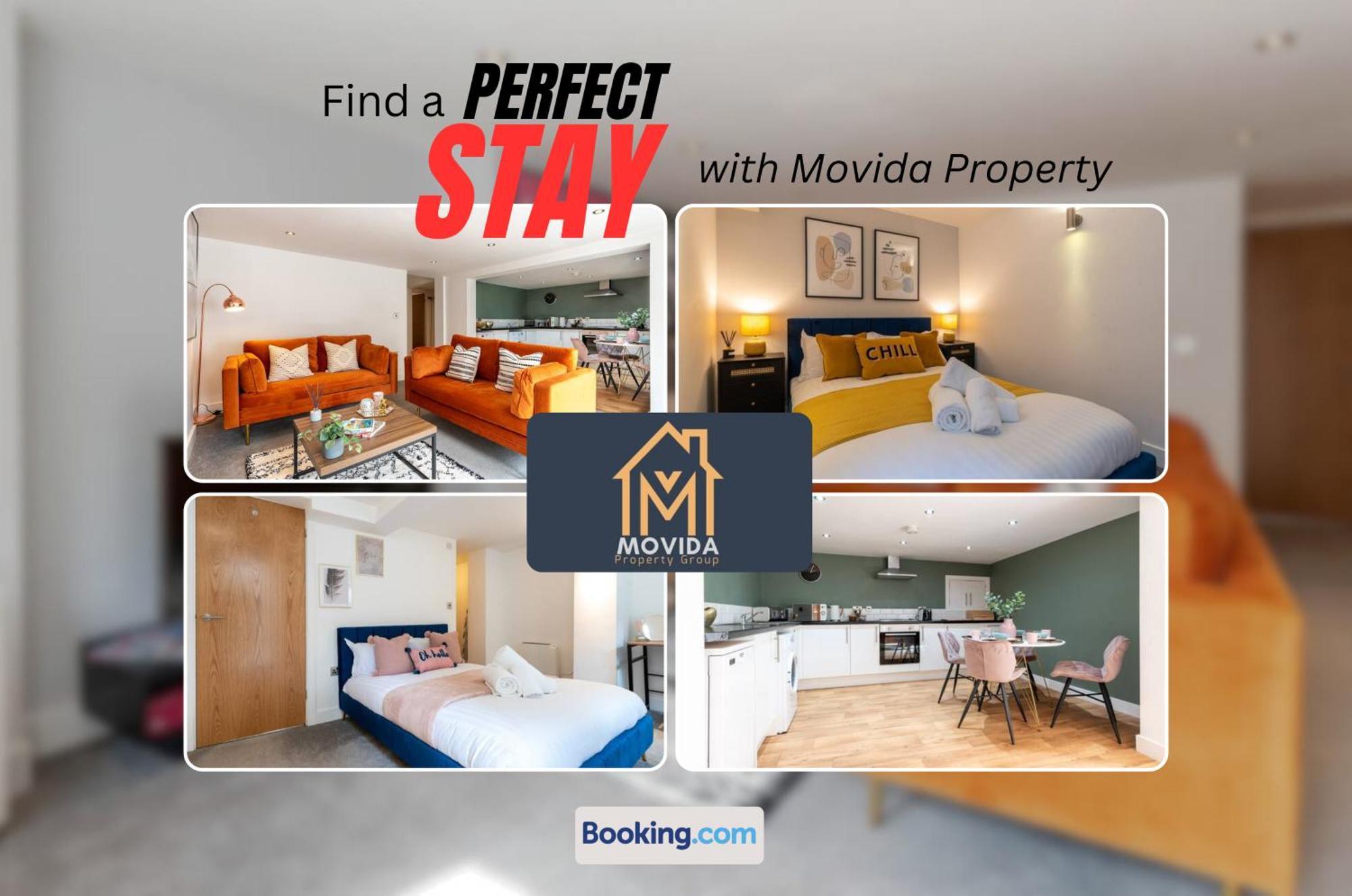 Stylish Two Bed Town Centre Apartment By Movida Property Group Short Lets & Serviced Accommodation With Parking ฮาร์โรเกต ภายนอก รูปภาพ